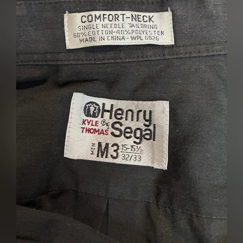 Kyle Thomas by Henry Segal Men's Button-Up Shirt. 15-15/5 - 32/33 Light charcoal